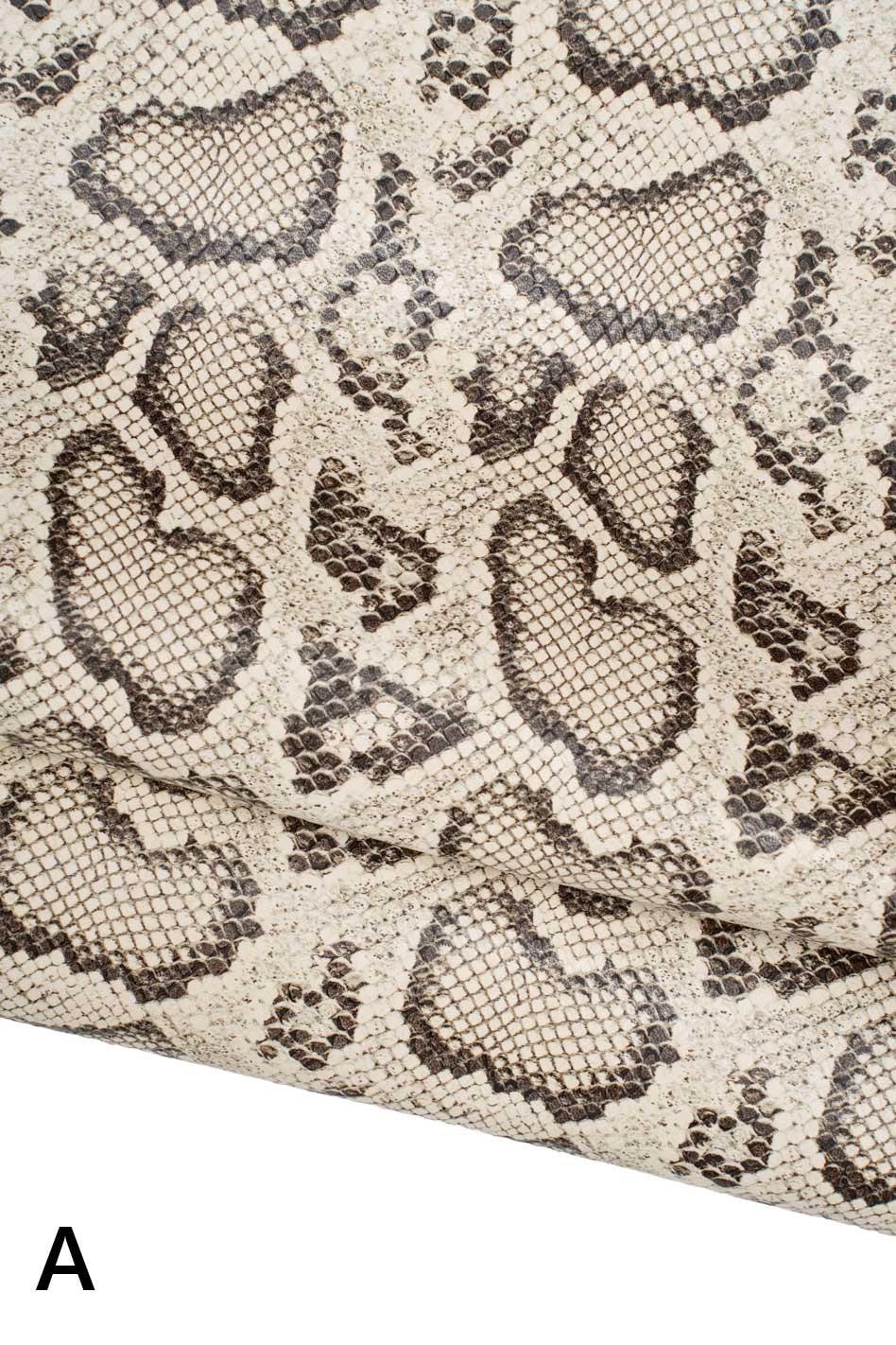 PYTHON textured goatskin, REPTILE printed matt leather skin, snake pattern on soft skin B19733-ST La Garzarara
