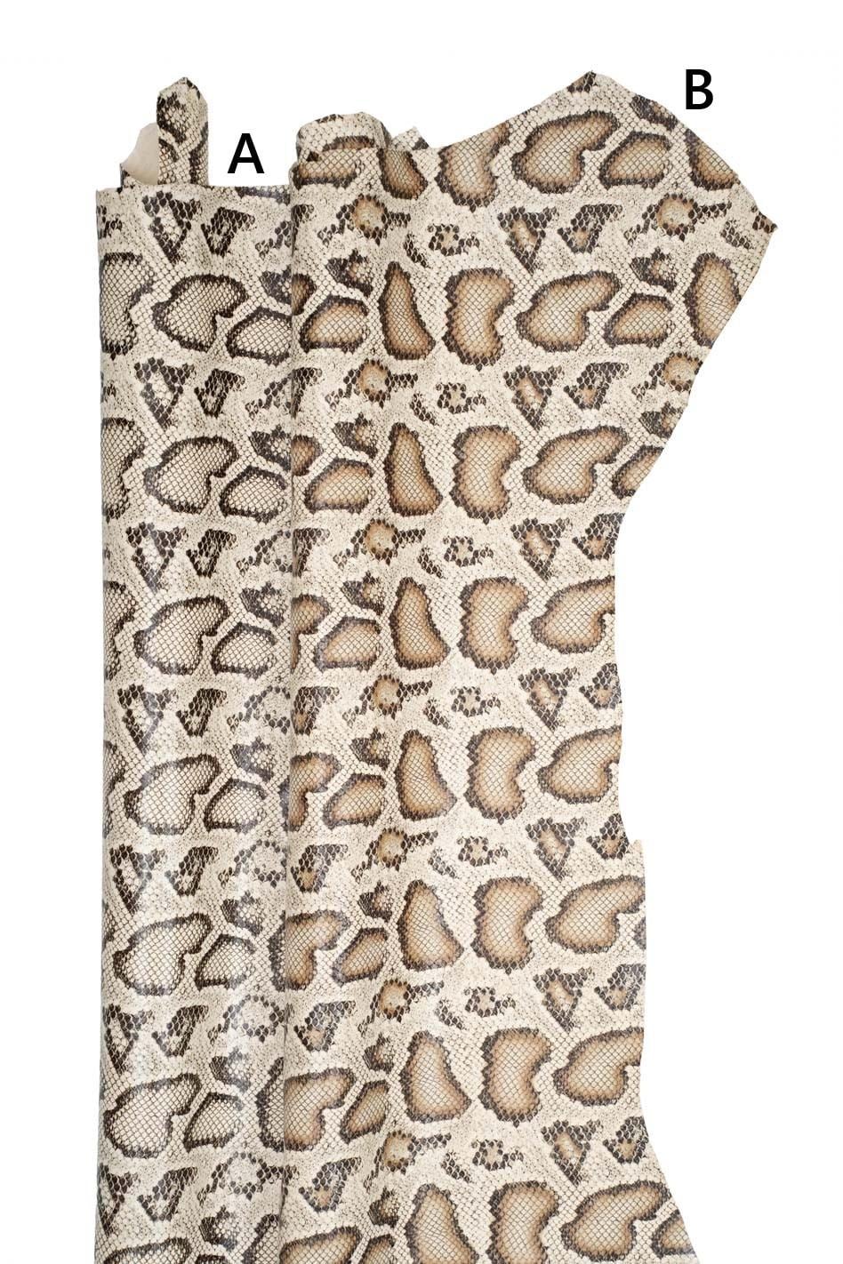 PYTHON textured goatskin, REPTILE printed matt leather skin, snake pattern on soft skin B19733-ST La Garzarara