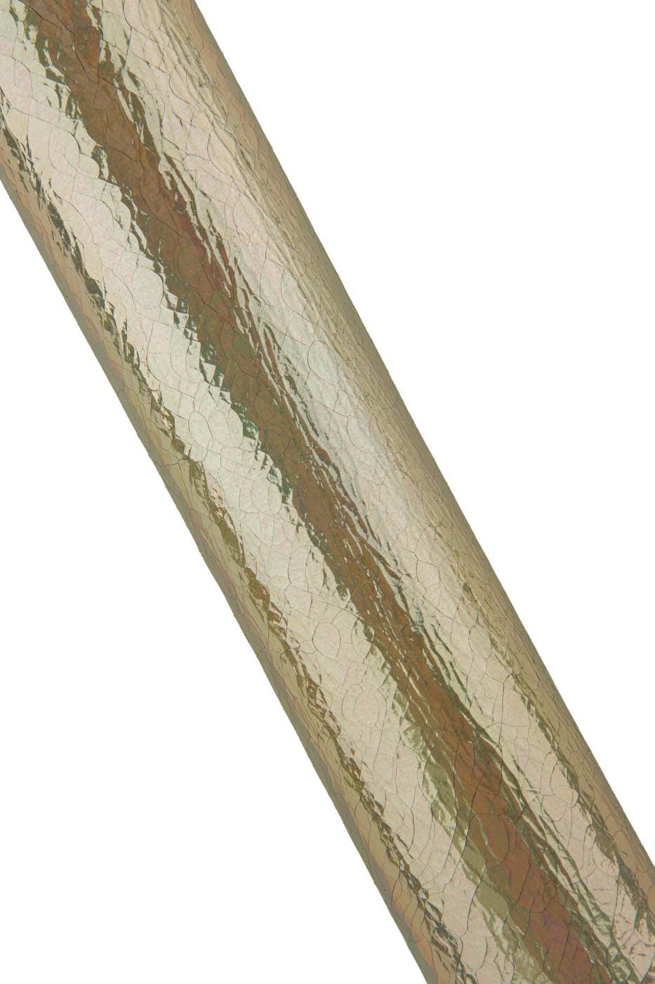 Light gold METALLIC leather skin, iridescent CRACKLE printed goatskin, soft sparkle material for crafters B19425-MT(st) La Gararara