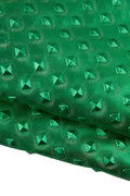Green EMBOSSED leather skin, RELIEF printed goatskin, soft metallic vintage distressed hide, 0.7 - 0.9 mm B19387-MT(st) La Garzarara