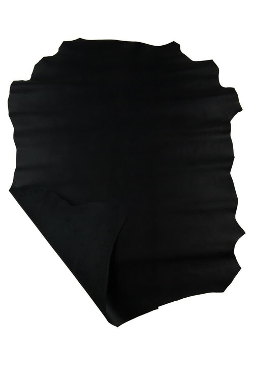 Black NAPPA sheepskin, semi glossy super SOFT leather skin, lambskin for garments, shoes, bags 0.7 - 0.9 mm B19363-TB La Garzarara