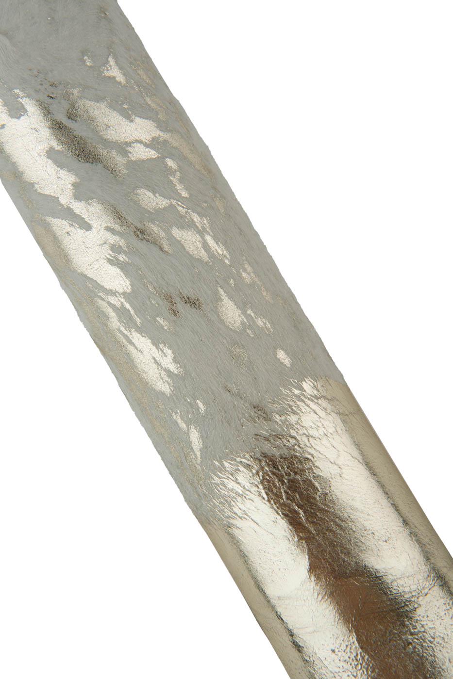 COW textured hair on leather hide, light gold ANIMAL print on white pony calfskin, soft hairy cowhide B19378-CV La Garzarara