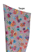 FLORAL print on suede leather skin, MULTICOLOR flower textured goatskin, hide for hobbyists B19241-ST La Garzarara