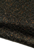 Metallic CROCOCDILE embossed leather hide, black alligator printed skin with bronze SPECKLED pattern, 1.1-1.3 mm B19306-MT(st) La Garzarara