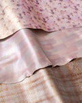Set of 3 PASTEL print leather skin, floral abstract patterned leather hide, italian leather for leathercrafts B18999-MT(st) La Garzarara