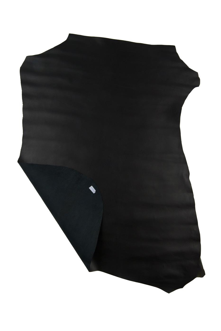 Black NAPPA sheepskin, semi glossy super SOFT leather skin, lambskin for garments, shoes, bags 0.8 - 1.0 mm B19361-TB La Garzarara