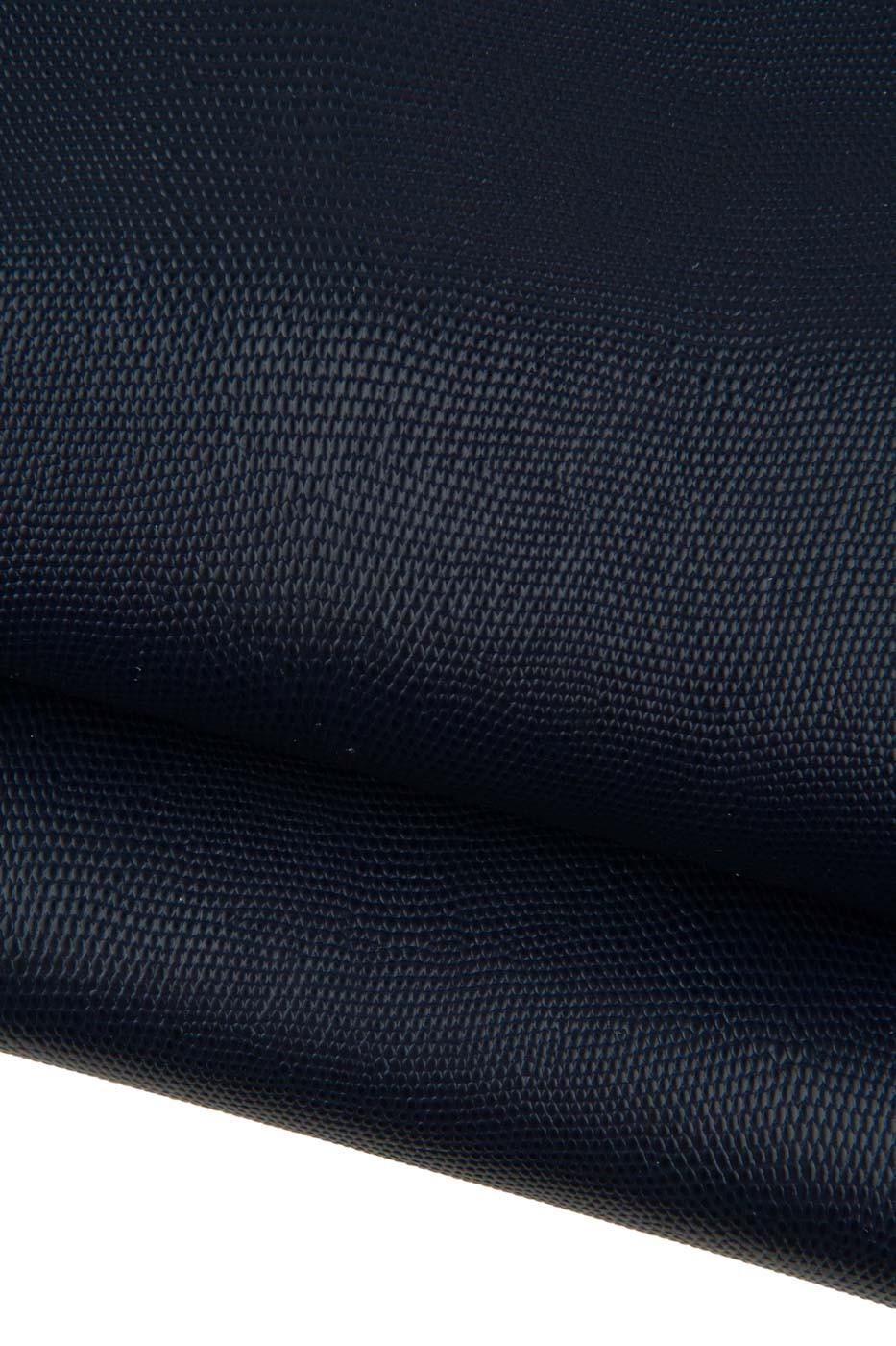 Night blue LIZARD EMBOSSED leather hide, semi glossy reptile printed calfskin, soft material 0.8 - 1.0 mm for craft B19322-ST La Garzarara