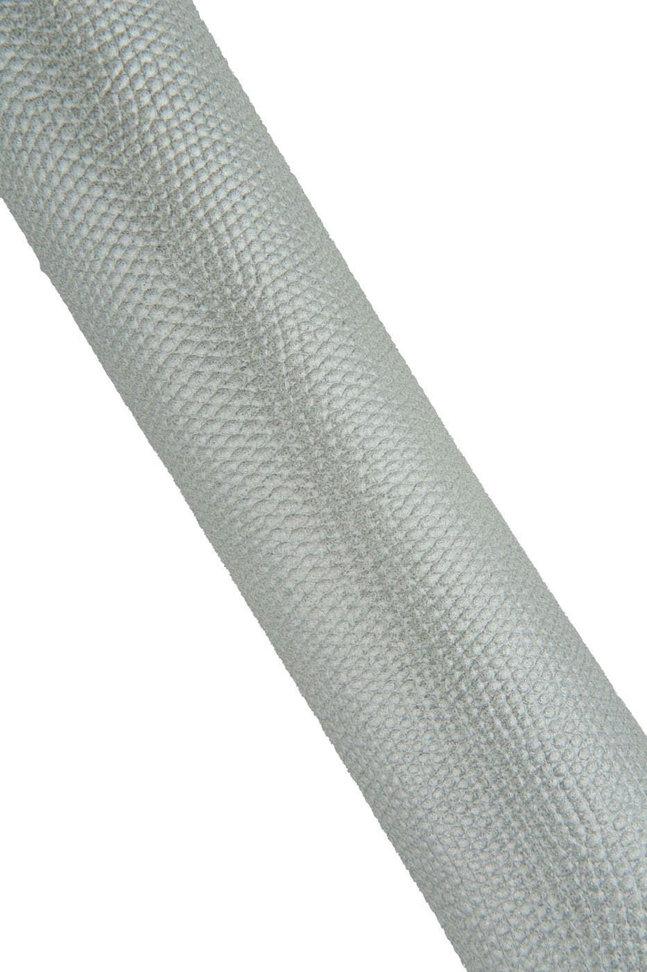 SILVER GLITTERED leather hide, geometrical embossed bright calfskin, relief printed cowhide, 1.3 - 1.6 mm B19326-MT(st) La Garzarara