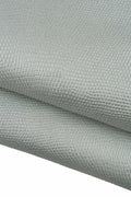 SILVER GLITTERED leather hide, geometrical embossed bright calfskin, relief printed cowhide, 1.3 - 1.6 mm B19326-MT(st) La Garzarara