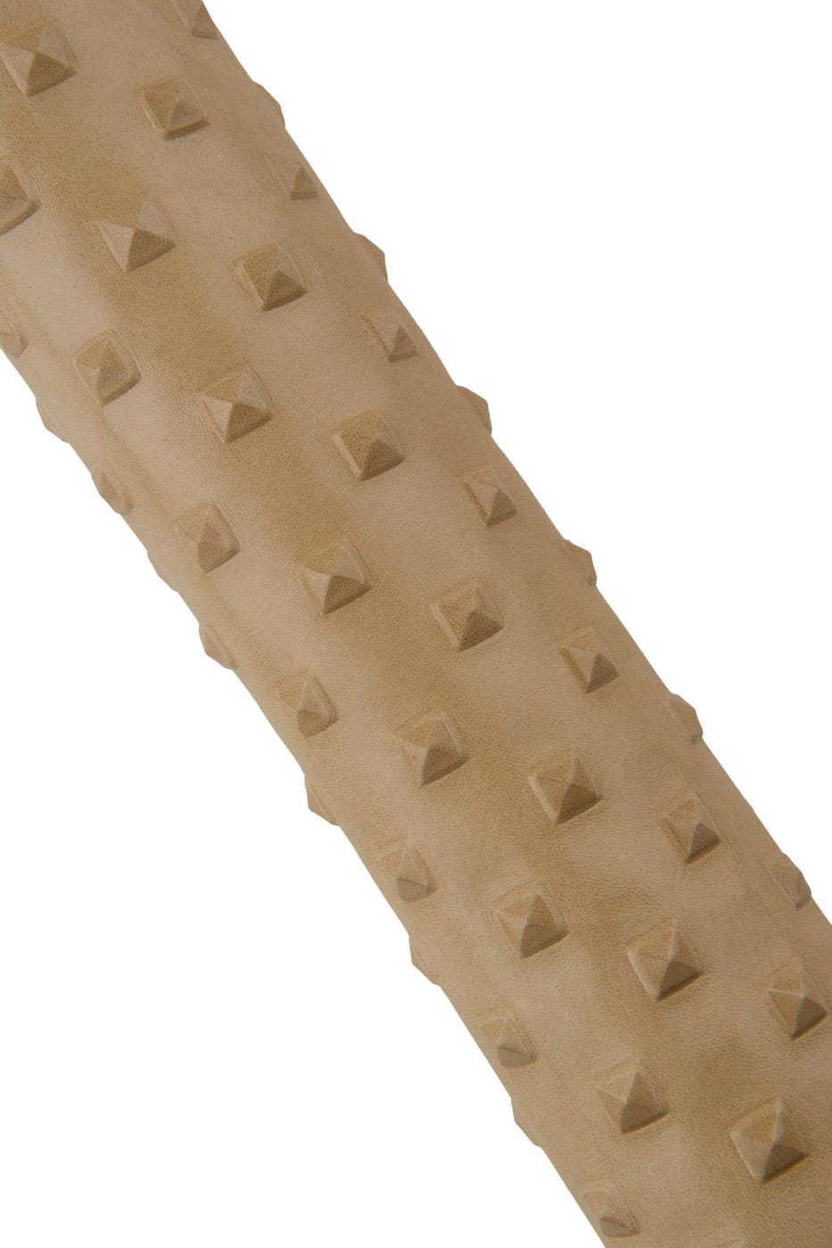 Beige EMBOSSED leather skin, soft matt goatskin, RELIEF printed hide, 0.5 - 0.7 mm B19383-ST La Garzarara