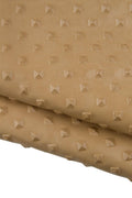 Beige EMBOSSED leather skin, soft matt goatskin, RELIEF printed hide, 0.5 - 0.7 mm B19383-ST La Garzarara