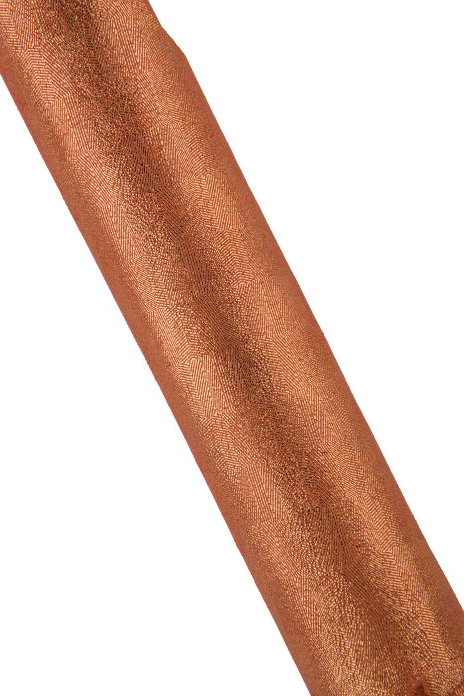 Pack of 3 METALLIC SUEDE goatskins, orange leather skins with gold geometrical pattern B19475-MT(st) LaGarzarara