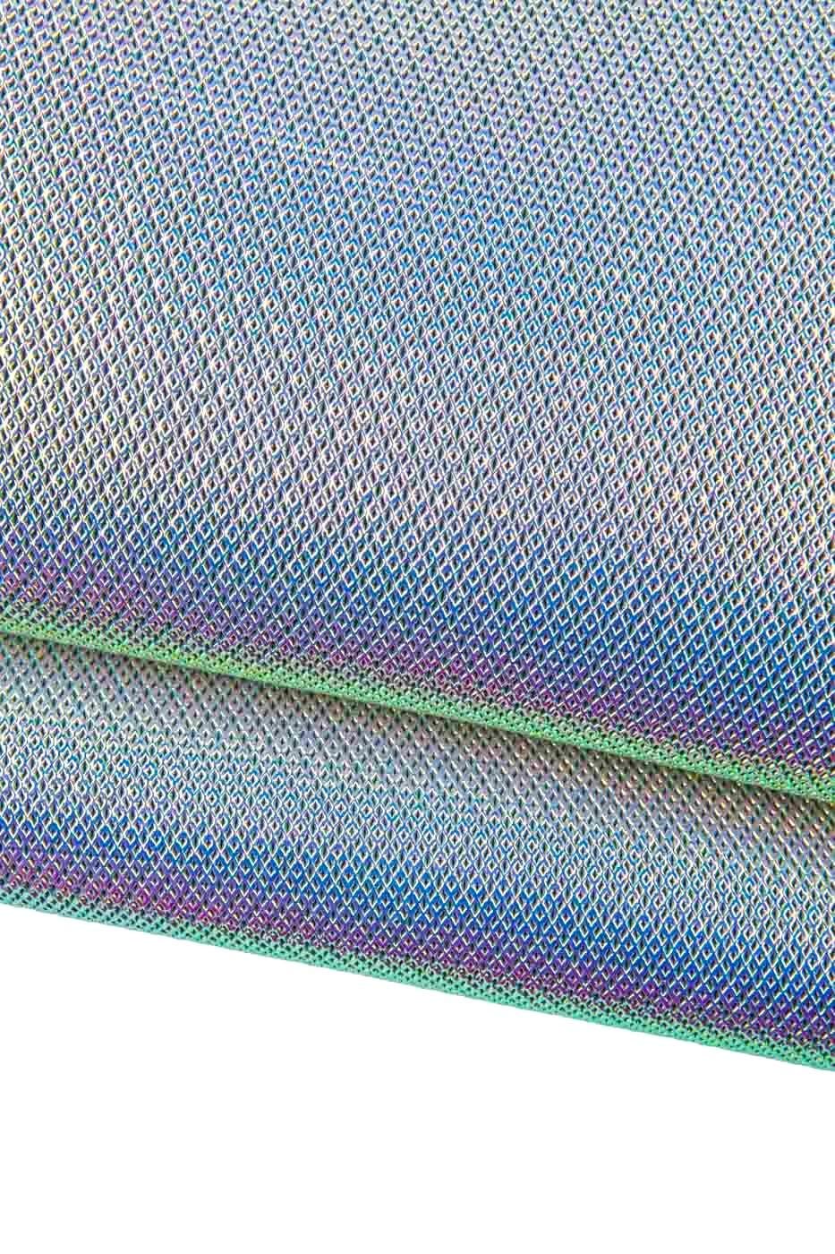 IRIDESCENT metallic leather hide, GEOMETRICAL printed cowhide, glossy embossed calfskin for crafters 1.6-1.8 mm B19112-MT(st) La Garzarara