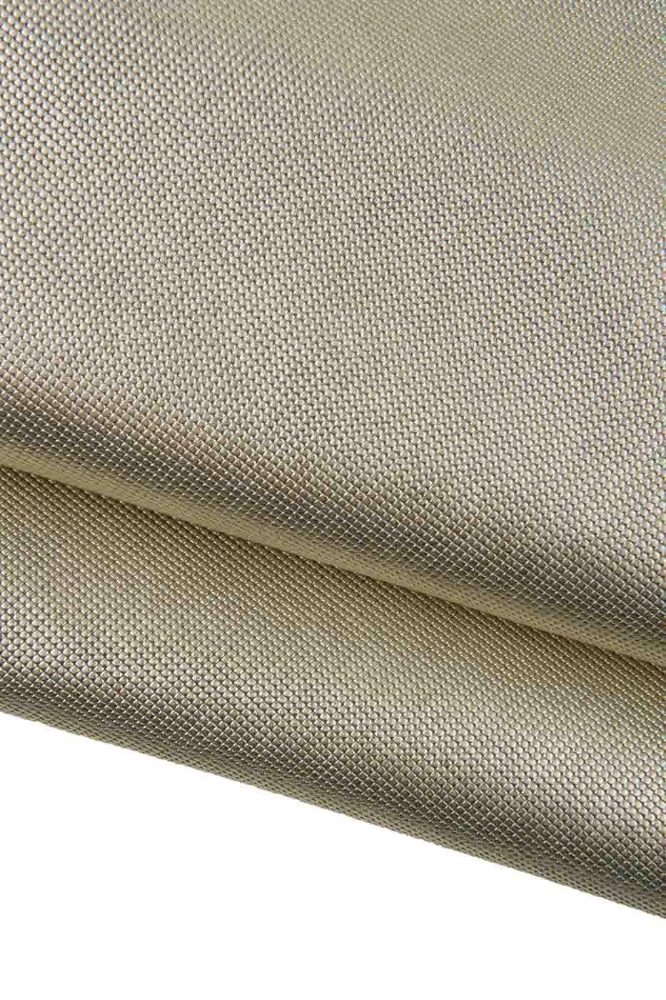 Platinum METALLIC leather hide, soft SPARKLE embossed cowhide, glossy calfskin for diy projects B19343-MT(st) La Garzarara