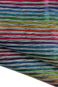 MULTICOLOR STRIPED leather skin, colorful rainbow printed goatskin, soft sparkle hide for diy creations B19385-MT(st) La Garzarara