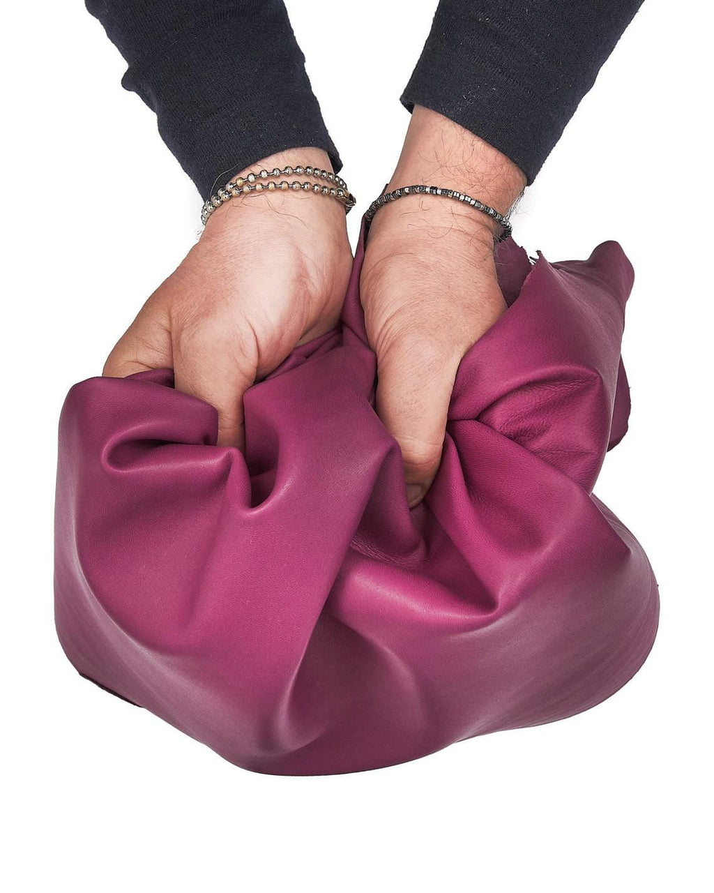 Purple SMOOTH leather skin for garments and diy projects, soft SHEEPSKIN, lambskin 0.6 - 0.8 mm B17594-TU La Garzarara