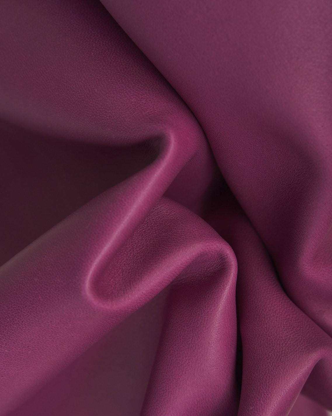 Purple SMOOTH leather skin for garments and diy projects, soft SHEEPSKIN, lambskin 0.6 - 0.8 mm B17594-TU La Garzarara
