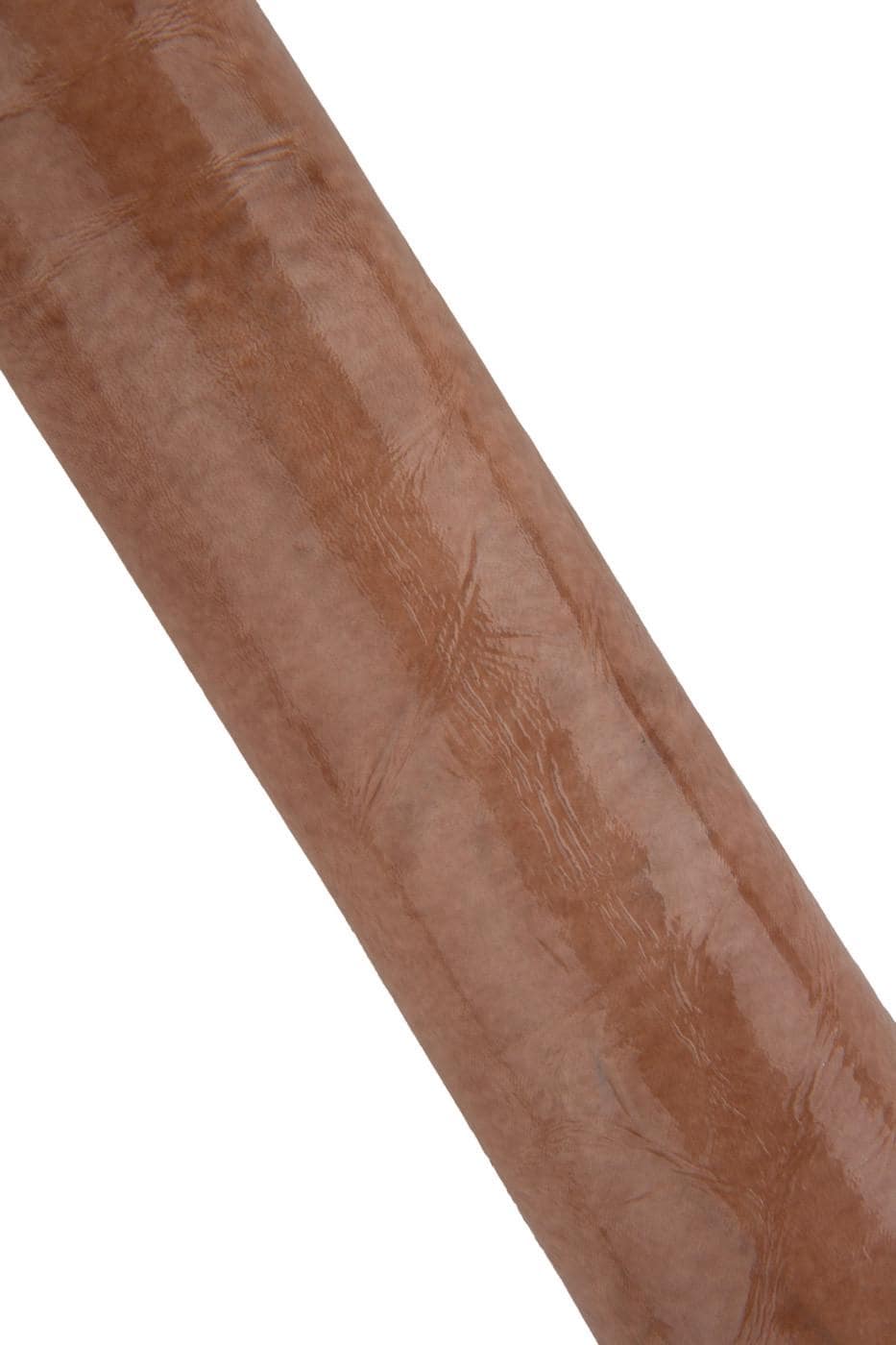 Flesh pink AGED leather skin, GLOSSY soft distressed goatskin, antiqued wrinkled hide for hobbyists B19319-ST La Garzarara