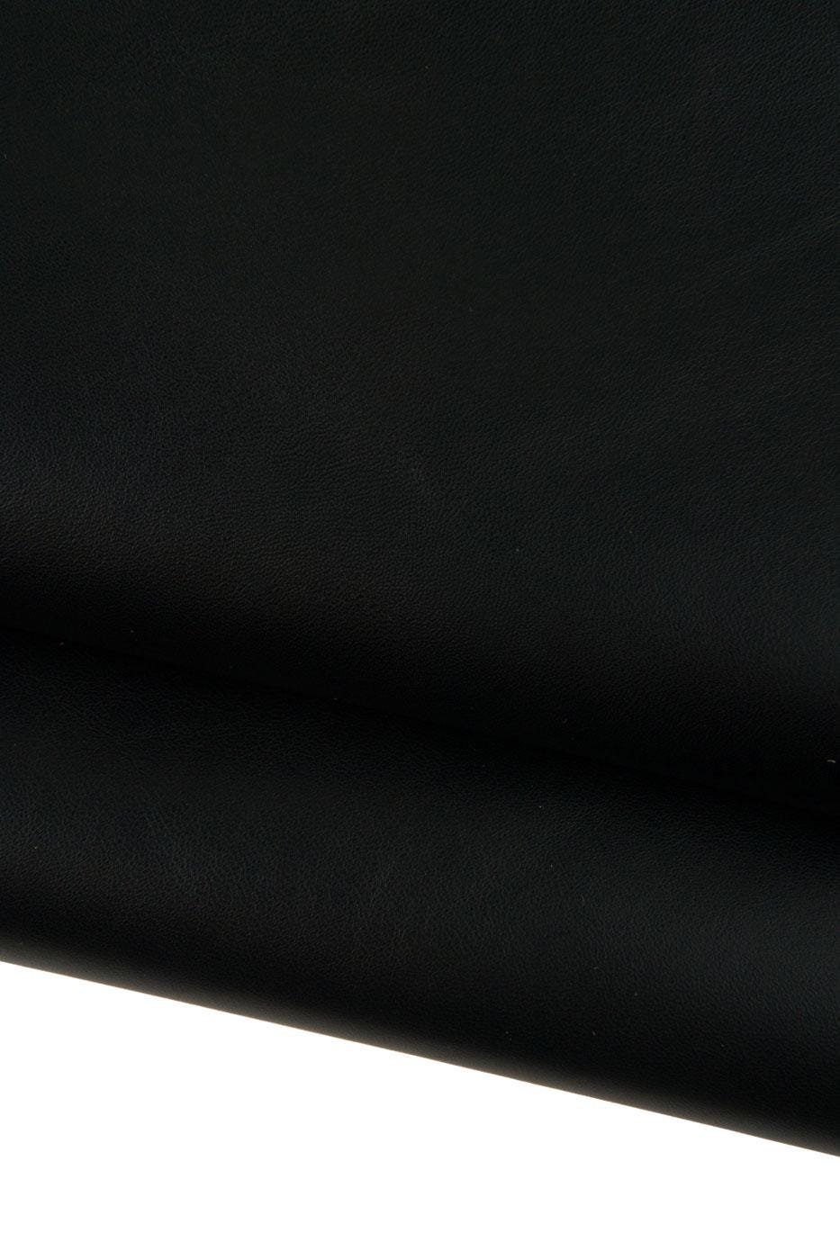 GENUINE black NAPPA, smooth matt lambskins, soft, fluffy sheepskin 0.8 - 1.0 mm for crafters B19356-TB La Garzarara