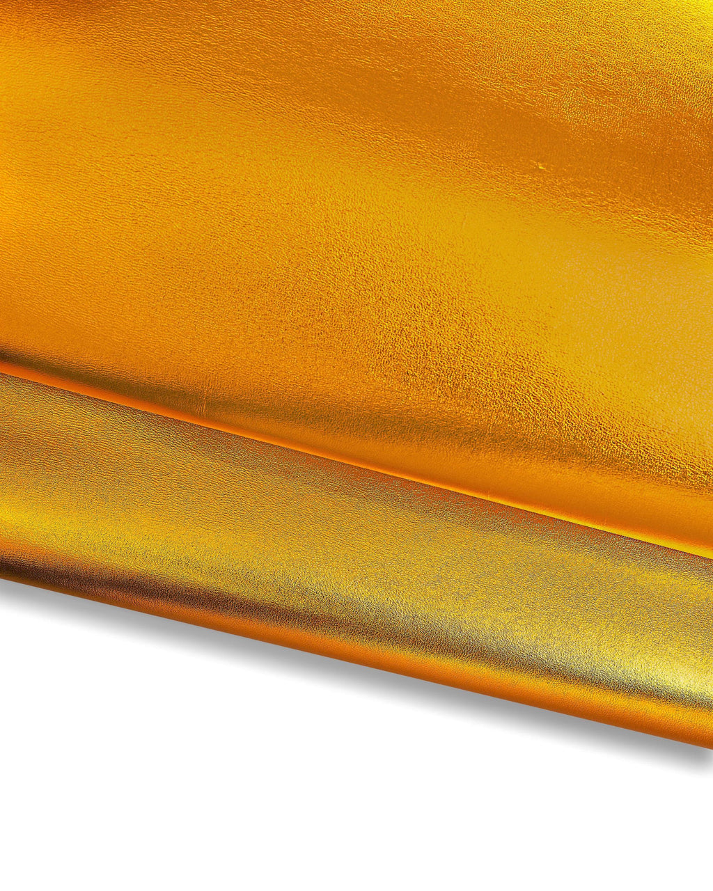 Orange METALLIC leather skin, BRIGHT smooth goatskin, sparkle soft hide for diy projects B18387-MT La Garzarara