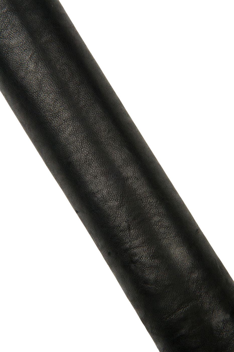 Black sheepskin leather, WASHED, VEGETABLE tanned leather skin, natural soft wrinkled genuine hide, for crafting B19858-TB La Garzarara
