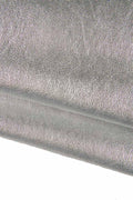 Soft genuine SILVER leather hide, luxurious smooth METALLIC goatskin hide for crafting and diy B16920-MT La Garzarara