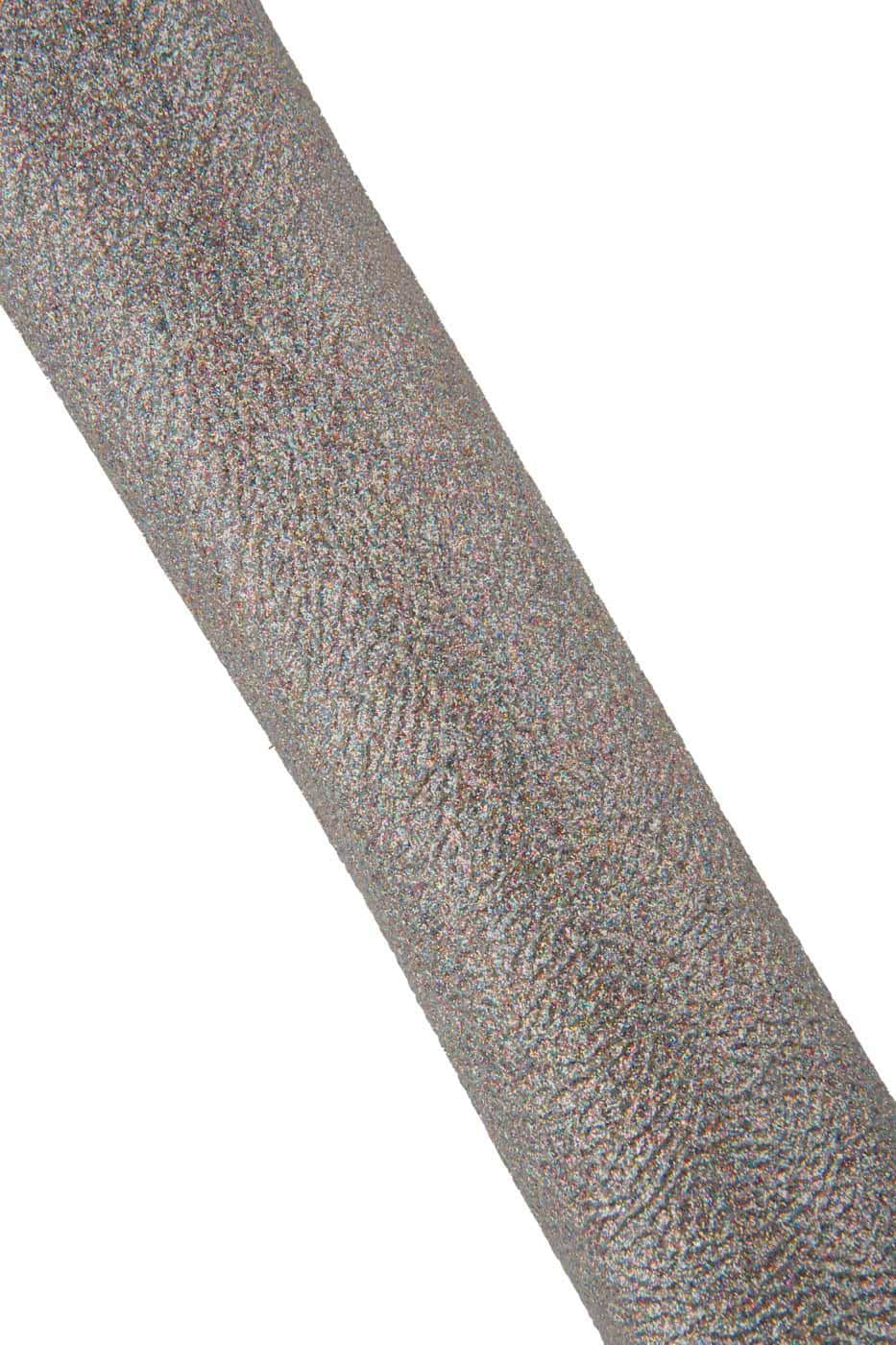 Beige leather skin with multicolor GLITTER, SPARKLE metallic wrinkled goatskin, bright soft material for hobbyists B19415-MT La Garzarara