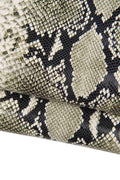 ROCK PYTHON textured leather hide, black - grey reptile snake printed calfskin, semi glossy cowhide for diy creations B17974-ST La Garzarara