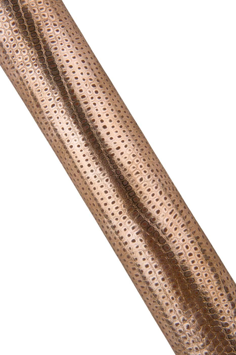 COPPER CROCODILE embossed cowhide, croc printed leather hide, reptile metallic calfskin, 0.7 - 0.9 mm B19351-MT(st) La Garzarara
