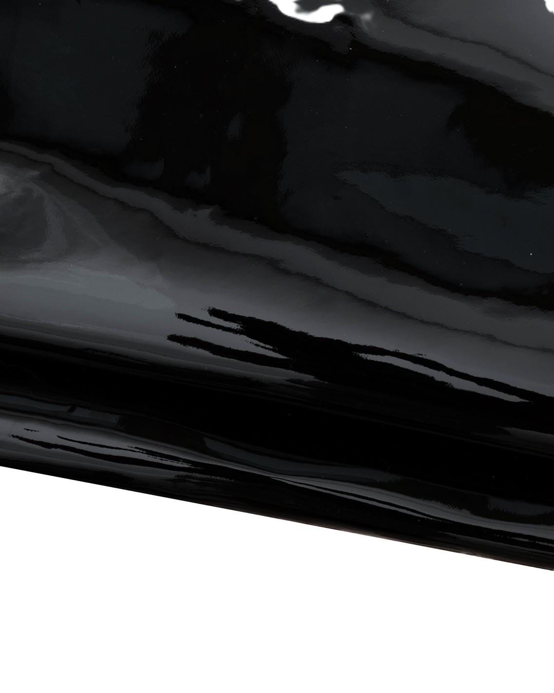 BLACK PATENT leather skin, smooth glossy goatskin, classic patent skin, 0.5 - 0.7 mm B18778-TB La Garzarara