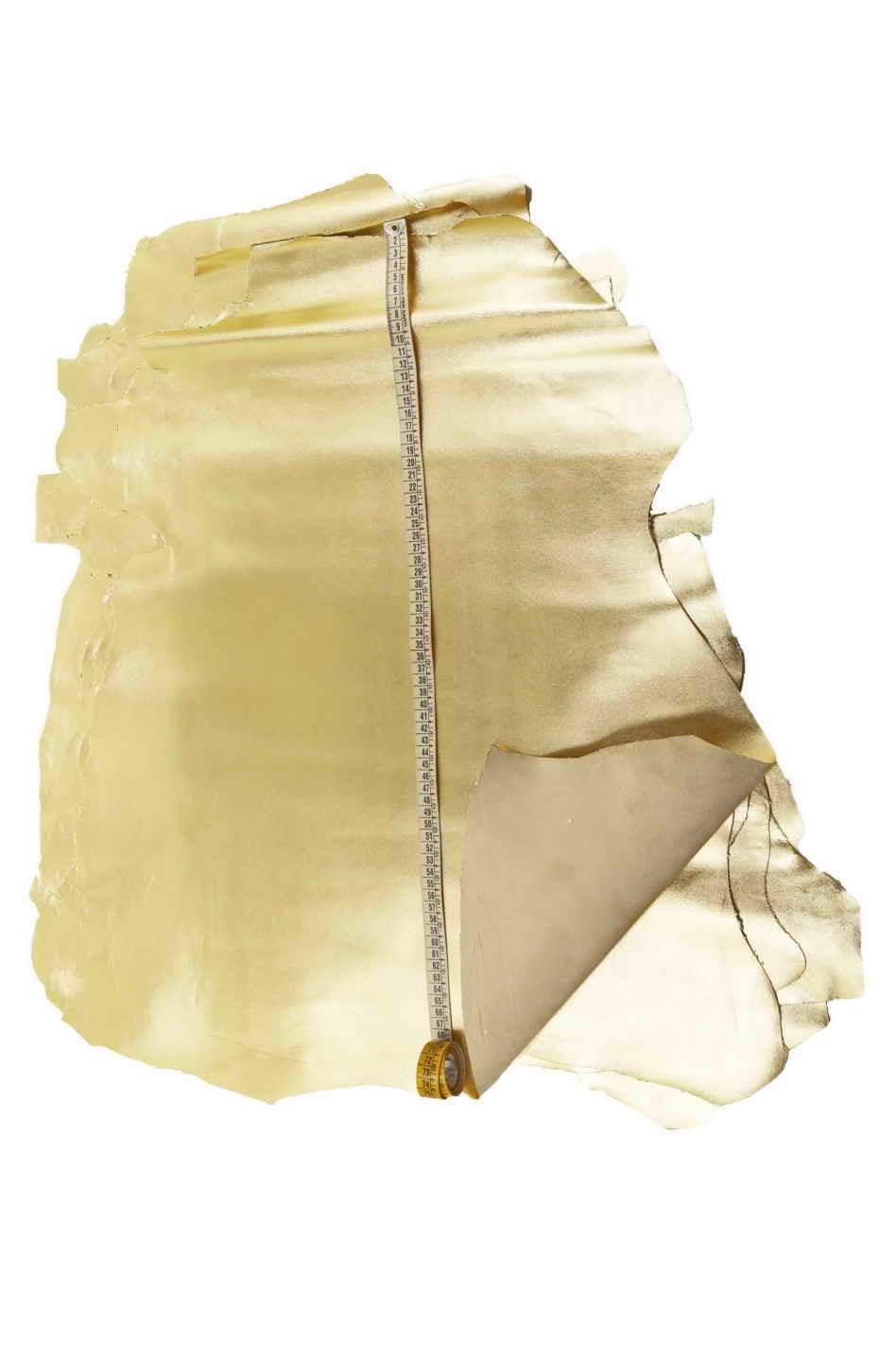 Pale GOLD SMOOTH leather skin, metallic soft goatskin, flat bright skin, 0.6 - 0.7 mm, ideal for hobbyists B16107-MT La Garzarara