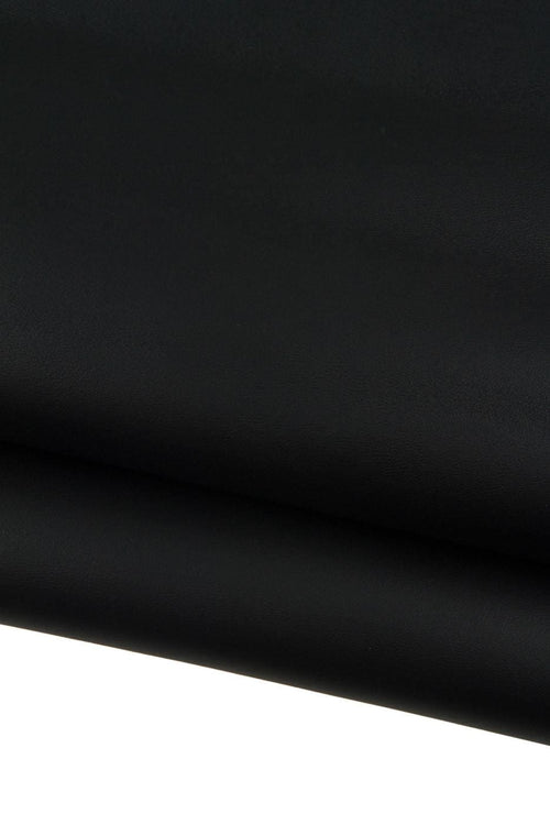 Black MATT NAPPA sheepskin, super soft leather skin, smooth lambskin for shoes, bags, bracelets 0.9 - 1.1 mm B19314-TB La Garzarara