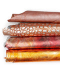 Bundle of 4 matching skins, ORANGE tone, metallic and printed crocodille, python and abstract per hobbyists B18992-MT(ST) La Garzarara