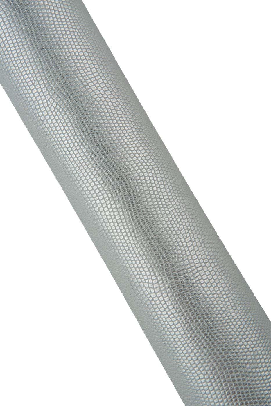 SILVER LIZARD printed leather hide, metallic embossed calfskin, bright soft hide for hobbyists B19331-MT(st) La Garzarara