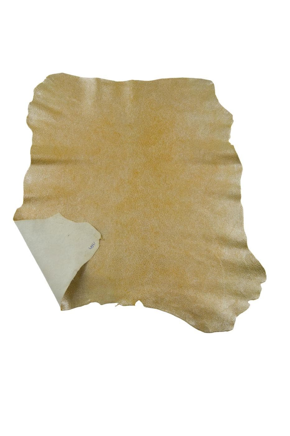 Set of 3 gold / platinum RAY printed goatskin, soft BRIGHT glittered textured leather skin for hobbyists B19459-MT(st) La Garzarara