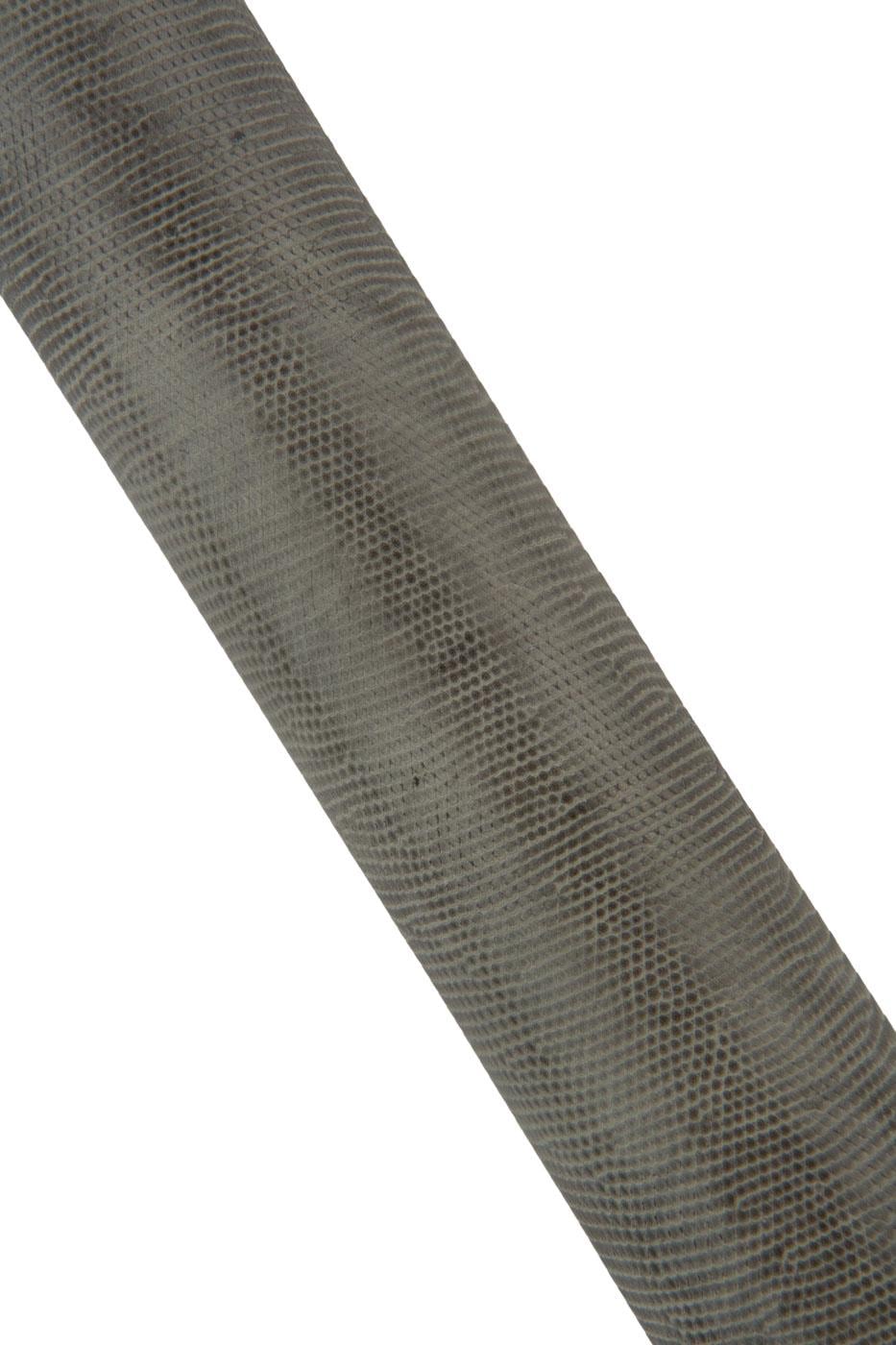 LIZARD textured cowhide, grey REPTILE embossed leather hide, soft semi-glossy printed calfskin for crafters B19310-ST La Garzarara