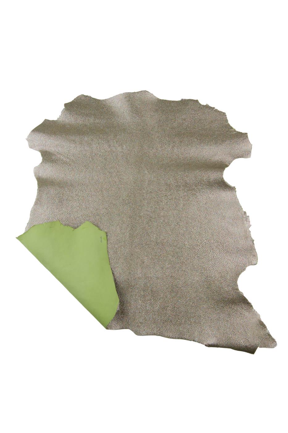 Multicolor METALLIC GLITTER leather skin, sparkle bright soft goatskin for hobbyists and crafters B19416-MT La Garzarara
