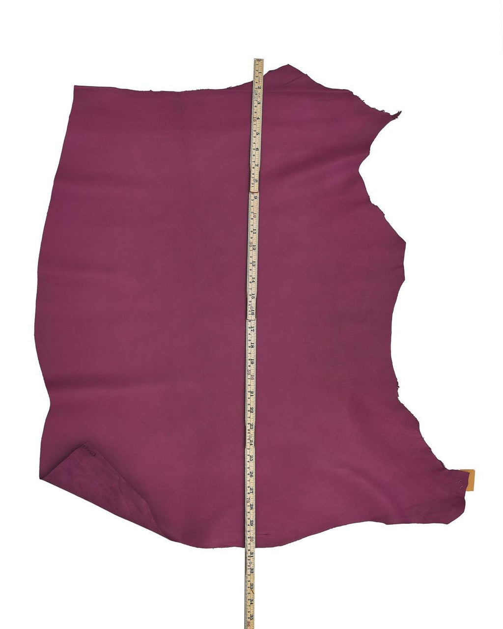 Purple SMOOTH leather skin for garments and diy projects, soft SHEEPSKIN, lambskin 0.6 - 0.8 mm B17594-TU La Garzarara