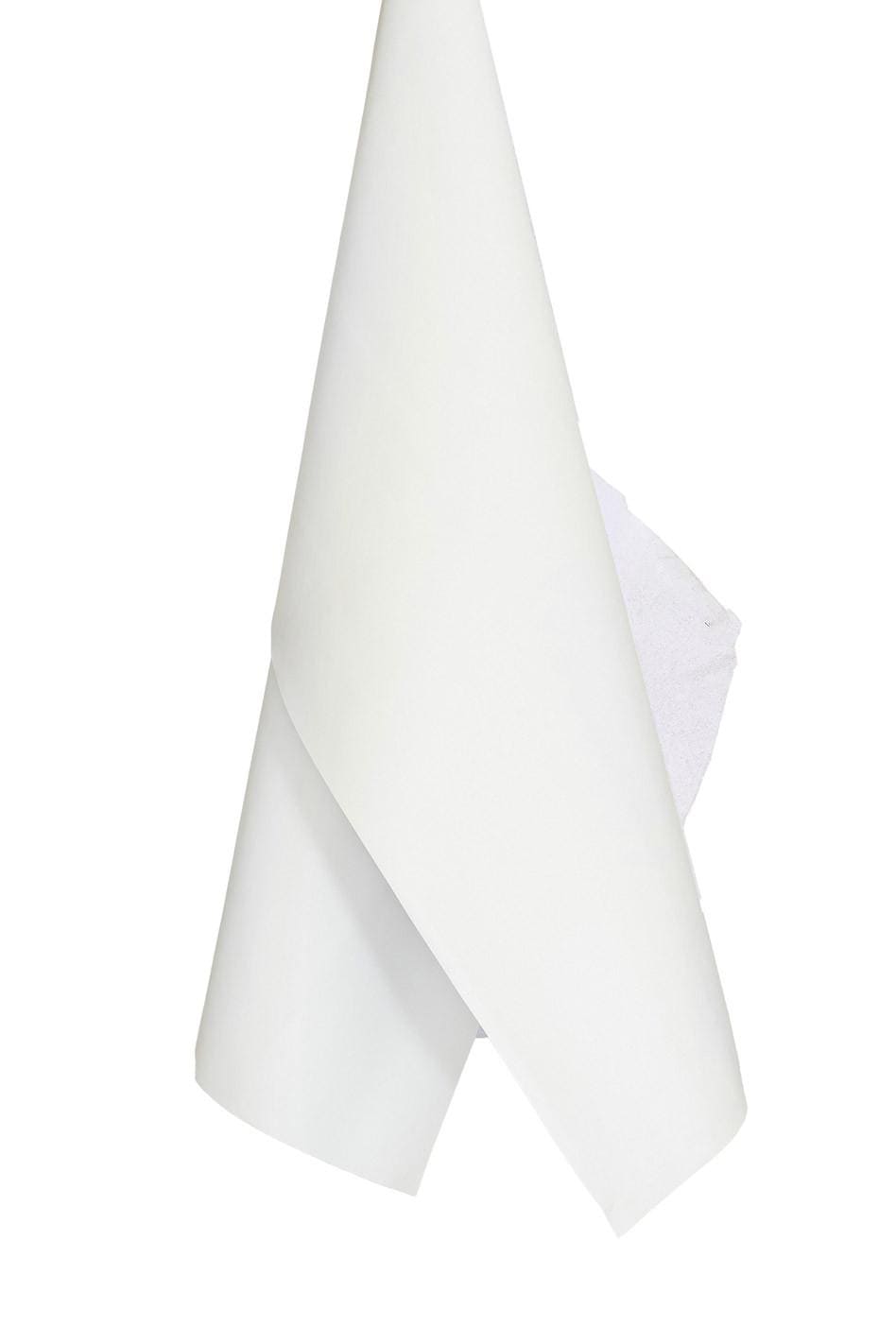 WHITE SMOOTH leather hide, solid color soft cowhide, sporty matt calfskin, 1.5 - 1.7 mm B19853-TU La Garzarara