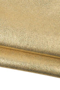 IRIDESCENT gold leather skin, soft metallic goatskin, bright SPARKLE hide for hobbyists B18536-MT La Garzarara