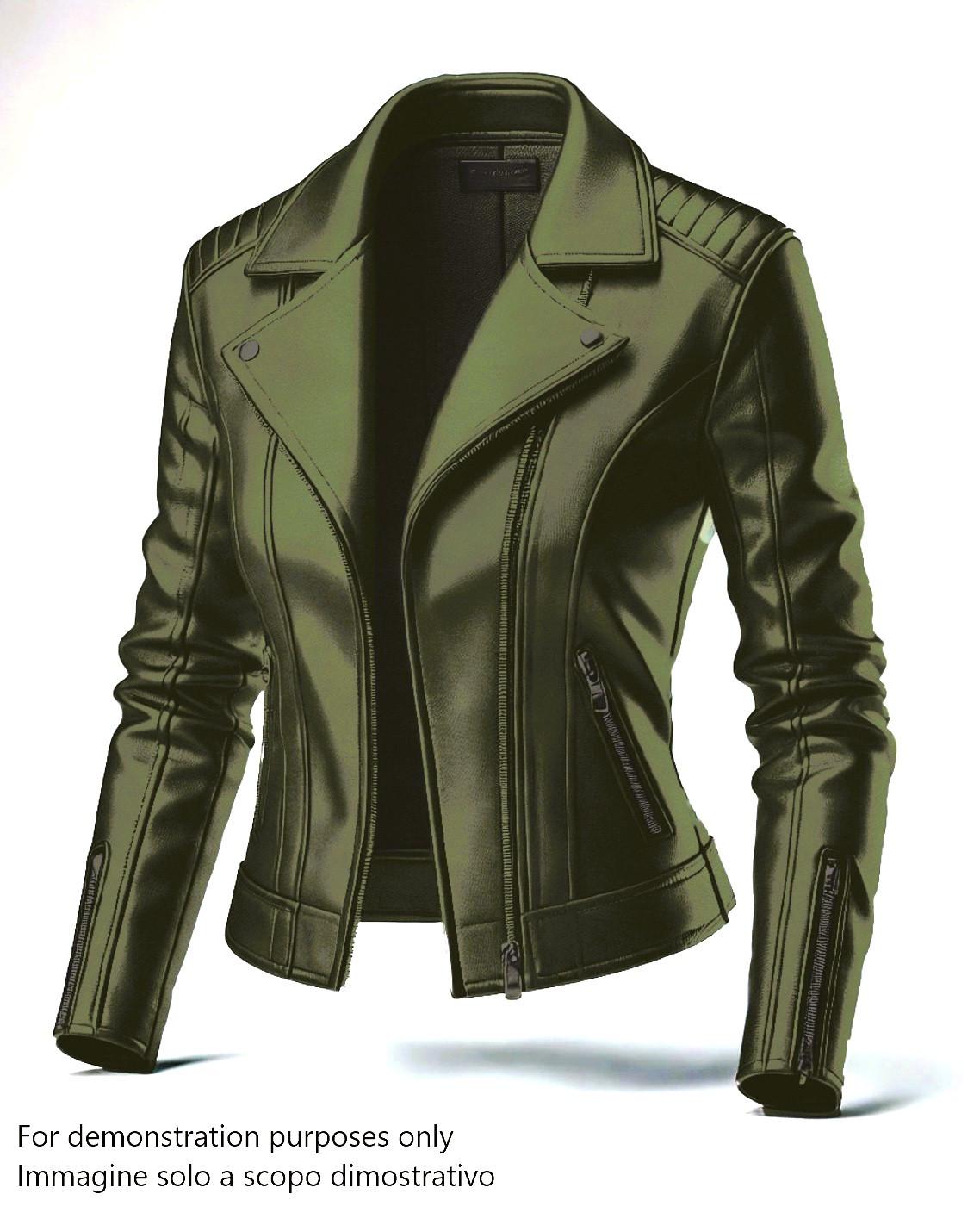 Dark green sheepskin NAPPA leather, SMOOTH soft lambskin, silky hide for garments B17598-TU La Garzarara