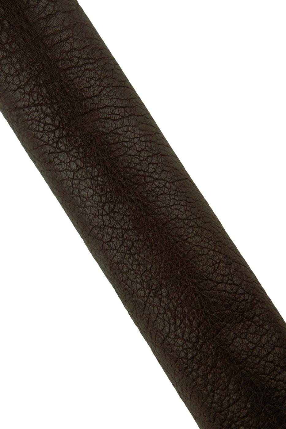 Dark brown GRAINY printed leather skin, SOFT semi glossy lambskin, tumbled sheepskin 1.2 - 1.5 mm B19450-TU La Garzarara
