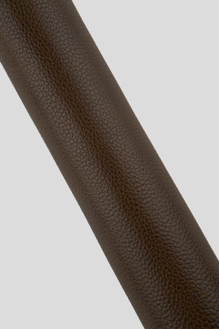 Genuine brown PEBBLE GRAIN printed cowhide, soft semi glossy leather hide, tumbled thick calfskin 1.8 - 2.0 mm B19454-VT La Garzarara