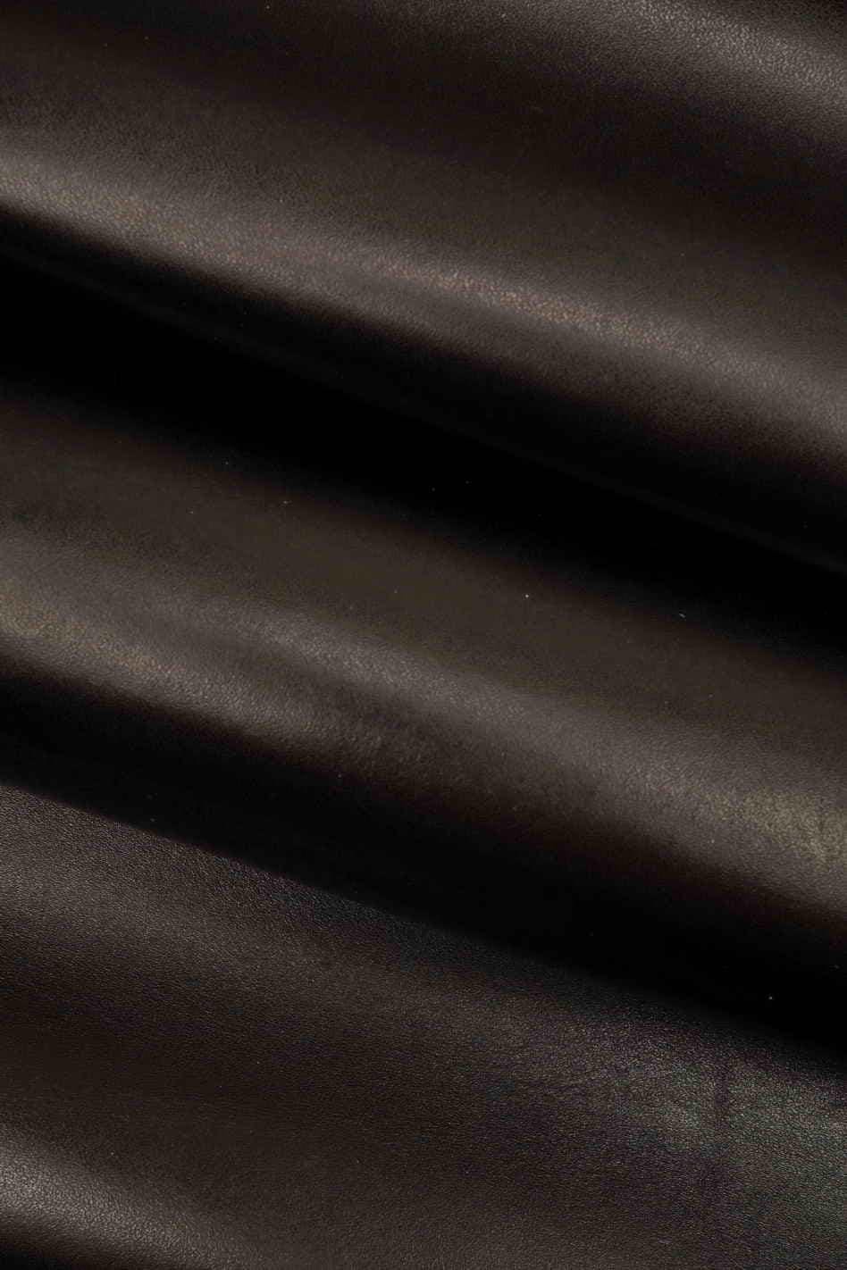 Black SMOOTH GLOSSY leather hide, genuine italian cowhide, ideal for crafts B16203-TB La Garzarara