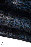 Silver and blue IRIDESCENT printed leathers on a black background, metallic lambskin, 5 different laminated patterns for DIY B19771-MT(st)