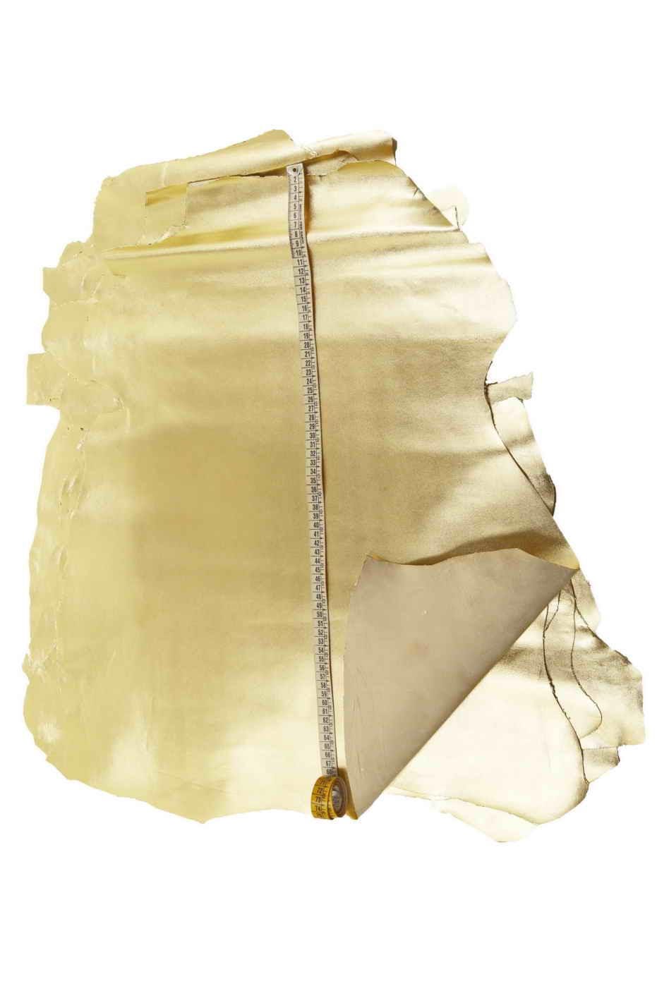 Pale gold METALLIC leather skin, SMOOTH soft sparkle goatskin, bright material, 0.7 - 0.8 mm, ideal for dyi projects B19869-MT La Garzarara