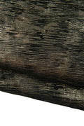 METALLIC printed leather skin, platinum - black DISTRESSED goatskin, soft aged material for hobbyists B19352-VT La Garzarara