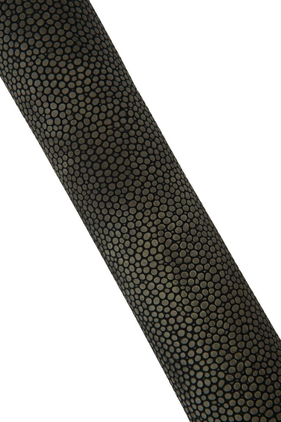 Brown - black REPTILE printed leather skin, soft matt CROCODILE - like embossed goatskin, ideal for crafters B19341-ST La Garzarara