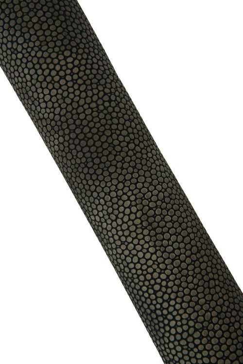 Brown - black REPTILE printed leather skin, soft matt CROCODILE - like embossed goatskin, ideal for crafters B19341-ST La Garzarara