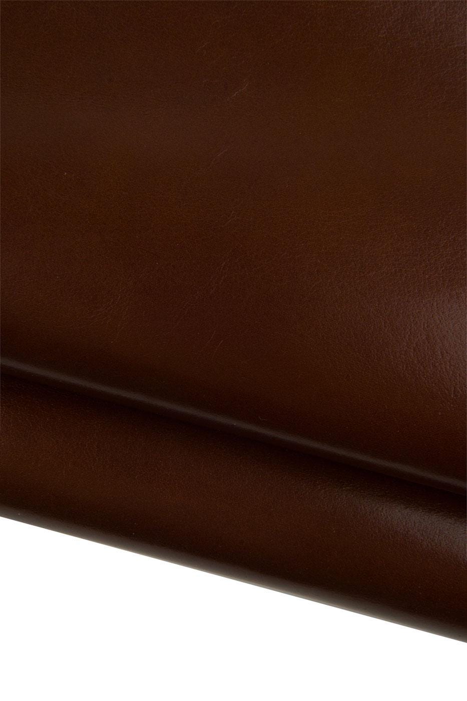 Bundle of 3 genuine brown kangaroo leathers, GLOSSY SMOOTH soft skins, 0.5 - 0.7 mm for crafters B19435-TU La Garzarara